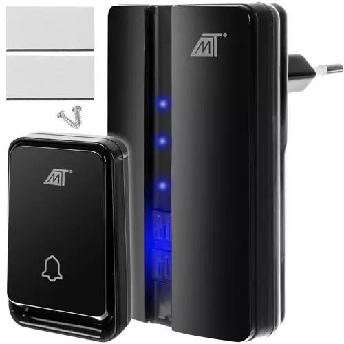 Sonerie poarta wireless, 51 sunete, 3 trepte volum, silent mode, IP44, 90dB, negru - imagine 12